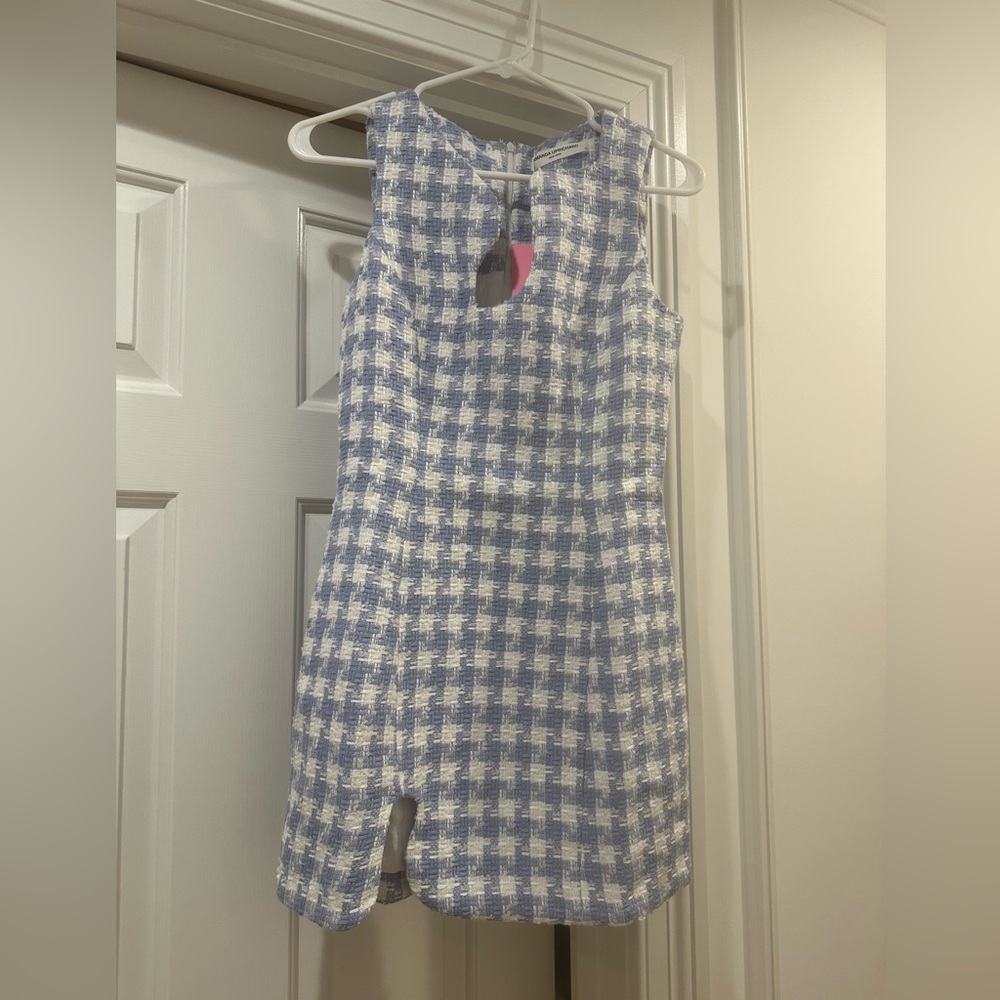 Amanda Uprichard Lavender Gingham Mini Dress - Picture 4 of 8